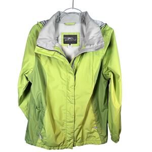 Eddie Bauer Hoodie Jacket Women XL WeatherEdge Waterproof Softshell Zip Green